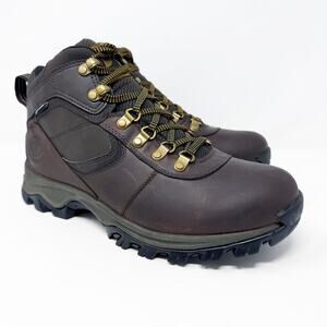 NWOB Timberland Brown Oiled Leather Hiking Boots Waterproof Men's Size 8 Lace Up